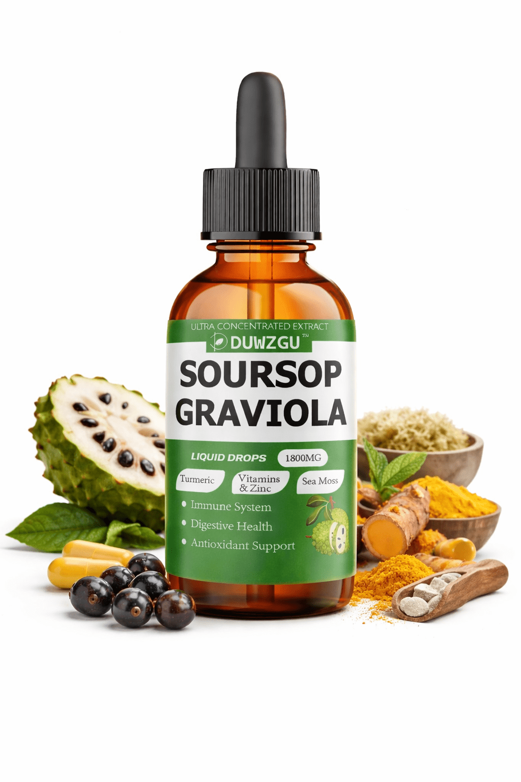 Soursop Graviola Liquid Drops - Wellory Store